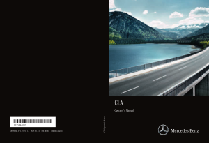 2017 Mercedes Benz CLA Operator Manual